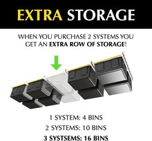 Load image into Gallery viewer, E-Z Storage - Bin Slide Overhead Garage Storage System - Go Garage Cabinets