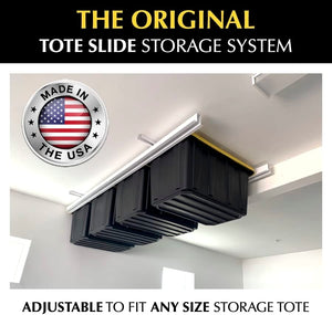 E-Z Storage - Tote Slide Overhead Garage Storage System - Go Garage Cabinets