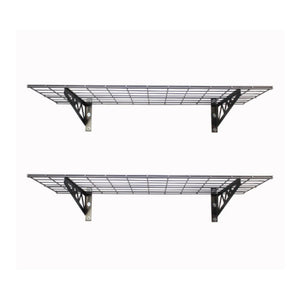 SafeRacks - Wall Shelves 18″ x 36″ (Two Pack with Hooks) - Go Garage Cabinets