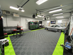 Swisstrax - Ribtrax Pro Garage Flooring Tile - 24 Pack - 7 Limited Colors 15.75"x15.75" - Go Garage Cabinets