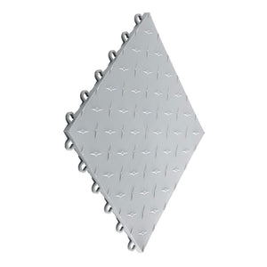 Swisstrax - Diamondtrax HOME Large Mat Kit - Four Corners (Slate Grey/Pearl Silver/Jet Black corners) - Go Garage Cabinets