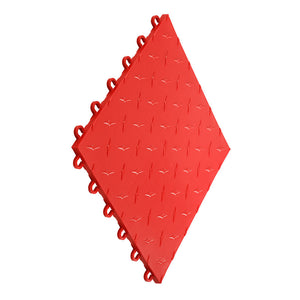 Swisstrax - Diamondtrax HOME Small Mat Kit - Checkered (Jet Black/Racing Red) - Go Garage Cabinets