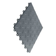 Load image into Gallery viewer, Swisstrax - Diamondtrax HOME Large Mat Kit - Four Corners (Slate Grey/Pearl Silver/Jet Black corners) - Go Garage Cabinets