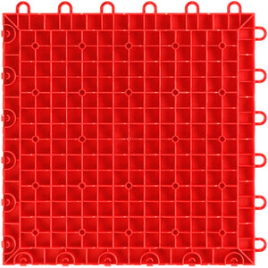 Swisstrax - Diamondtrax HOME Large Mat Kit - Checkered (Jet Black/Racing Red) - Go Garage Cabinets