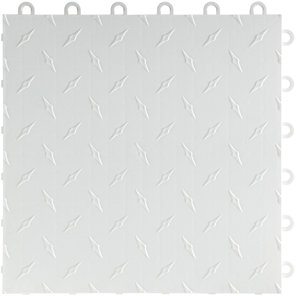 Swisstrax - Diamondtrax HOME Large Mat Kit - Border (Jet Black/Arctic White/Racing Red) - Go Garage Cabinets