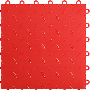 Swisstrax - Diamondtrax HOME Small Mat Kit - Checkered (Jet Black/Racing Red) - Go Garage Cabinets