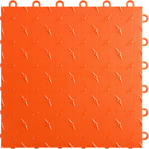 Swisstrax - Diamondtrax HOME Small Mat Kit - Runner (Jet Black/Tropical Orange) - Go Garage Cabinets