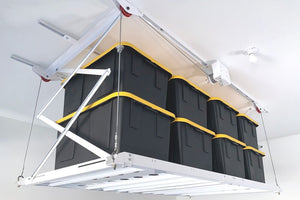 E-Z Storage - Syzzor Loft – Retractable Garage Storage Lift - Go Garage Cabinets