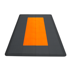 Swisstrax - Diamondtrax HOME Small Mat Kit - Runner (Jet Black/Tropical Orange) - Go Garage Cabinets