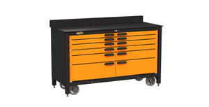 Swivel Storage Solutions - 12 Drawers Workbench - Go Garage Cabinets