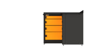 Load image into Gallery viewer, Swivel Storage Solutions -  4 Drawer 48-inch Corner Storage Modular Workbench - Go Garage Cabinets