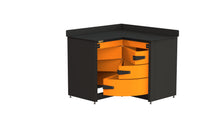 Load image into Gallery viewer, Swivel Storage Solutions -  4 Drawer 48-inch Corner Storage Modular Workbench - Go Garage Cabinets