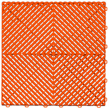 Load image into Gallery viewer, Swisstrax - Ribtrax PRO Small Mat Kit - Checkered (Jet Black/Tropical Orange) - Go Garage Cabinets