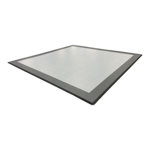Swisstrax - Diamondtrax HOME Large Mat Kit - Border (Slate Grey/Pearl Silver) - Go Garage Cabinets