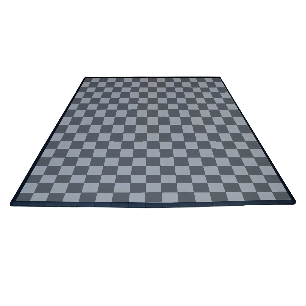 Swisstrax - Diamondtrax HOME Large Mat Kit - Checkered (Slate Grey/Pearl Silver) - Go Garage Cabinets