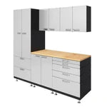 Hercke -  Work Center Garage Cabinet System | 24”D x 90”W x 84”H KIT3 - Go Garage Cabinets